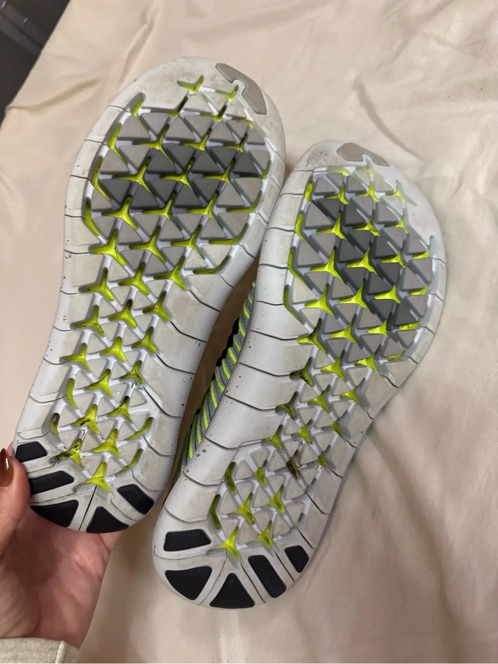 Nike Flyknit Running Shoes - Black & Neon Yellow